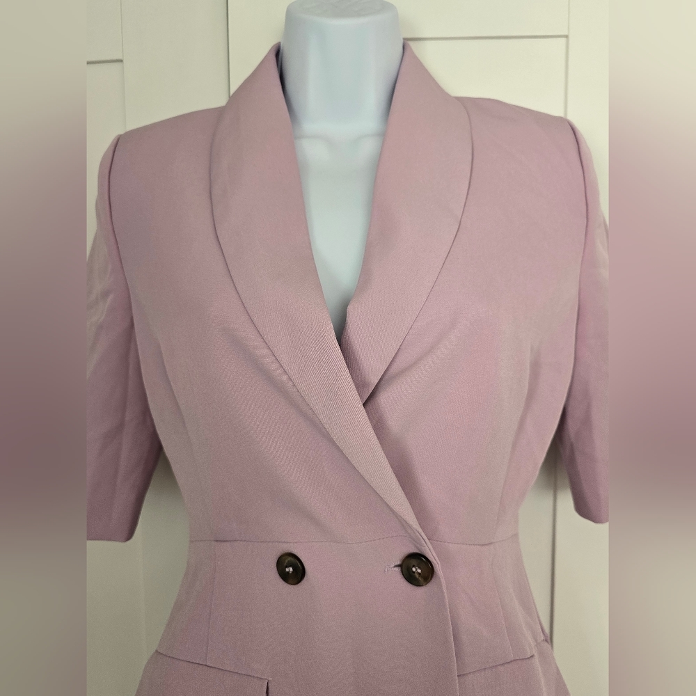 NWOT PrettyLittleThing Lilac Blazer Dress Spring Easter Office Wear - Picture 3 of 12